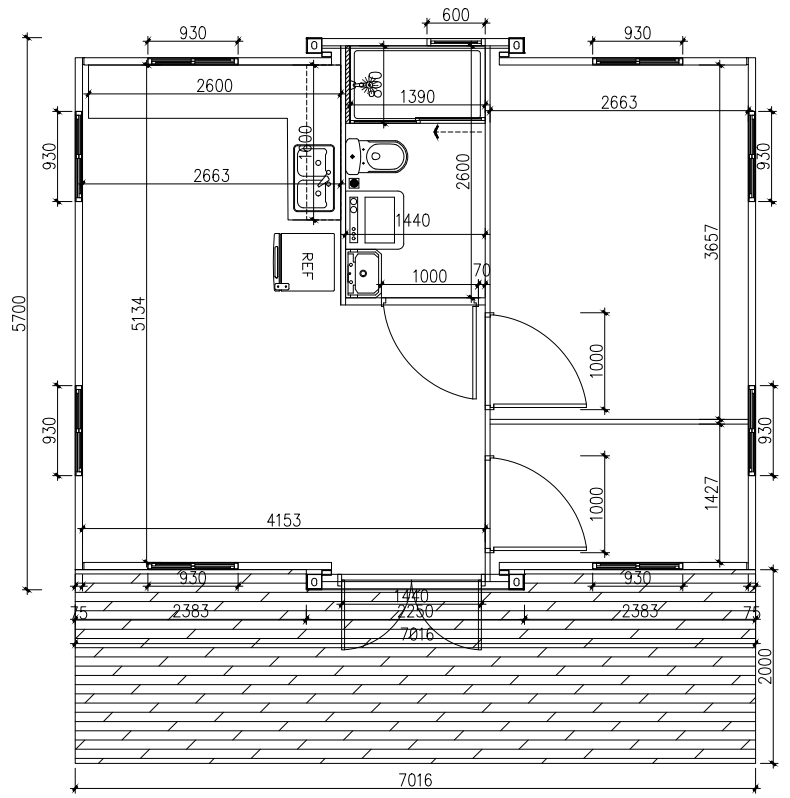 DELUXE  20FT/40M² Container Shed